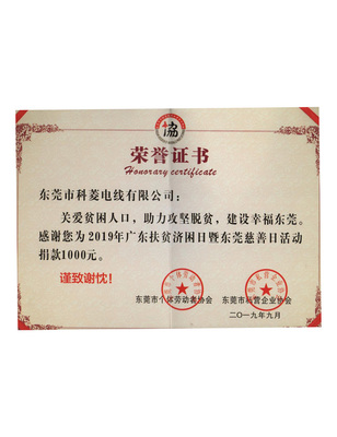捐款证书2019